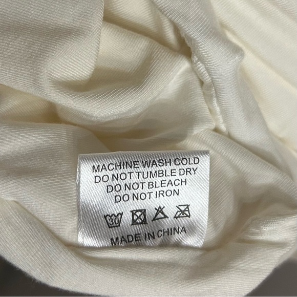 Klassy Network Ruched Maxi Skirt Sz XL Off White Stretchy Modal Slit Soft Skirt - Picture 9 of 9